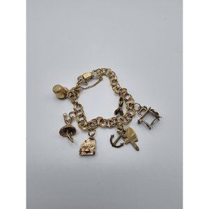 gold filled Vintage charm bracelet 14K GF